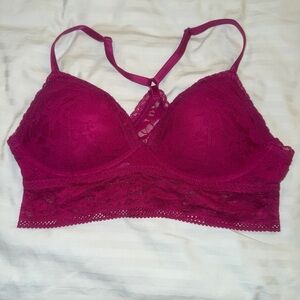 Victoria's Secret Deep Pink (magenta) Lace Bralette
